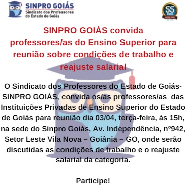 28.03.2018 Sinpro Goiás reunião professores do ensino superior