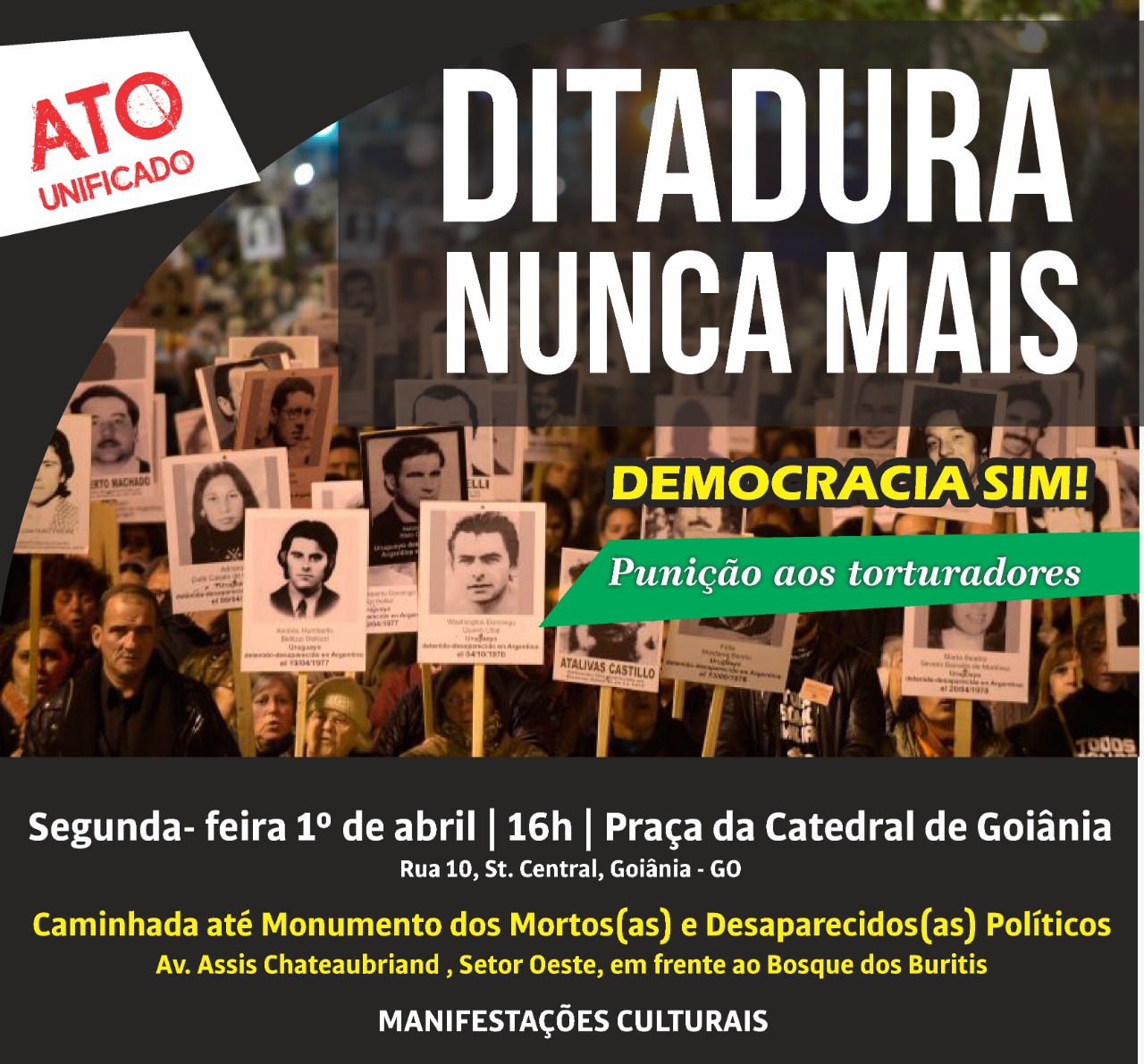 01.04.2019 Ditadura Nunca Mais Democracia Sim