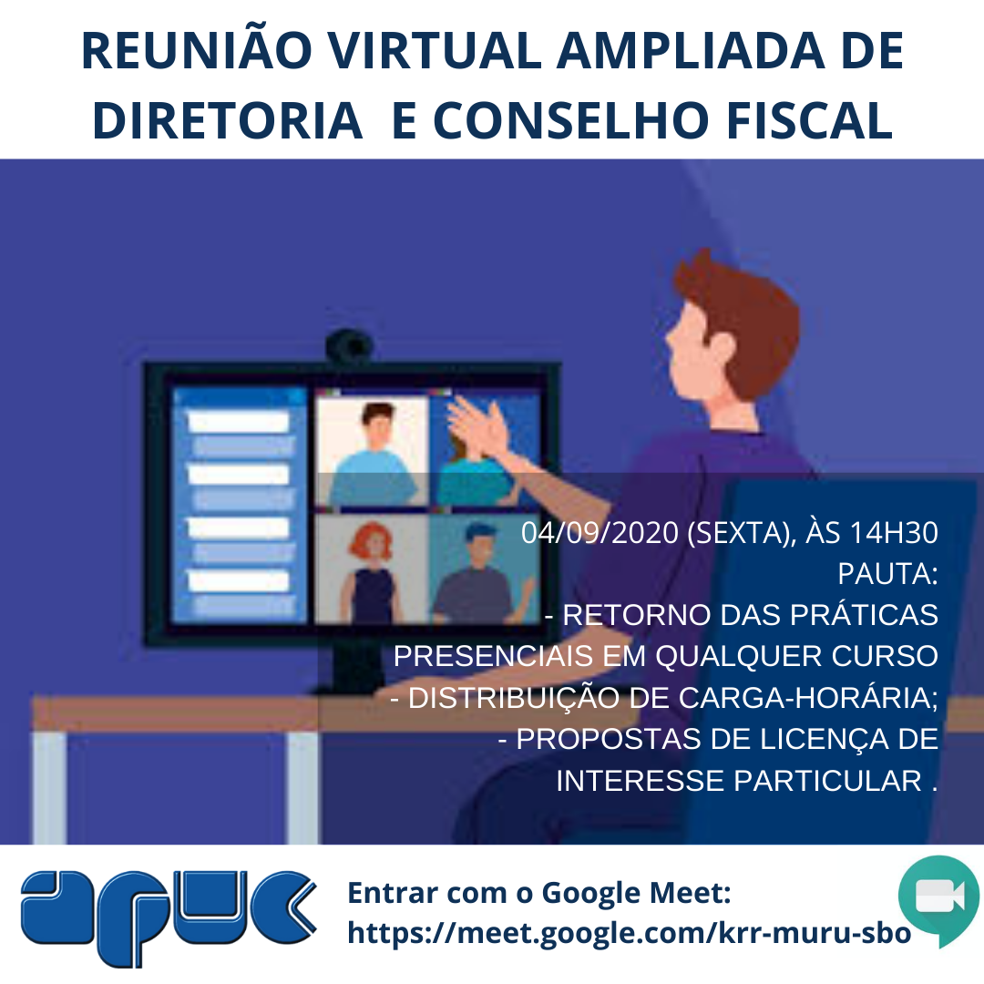 02.09.2020 Post REUNIÃO VIRTUAL AMPLIADA DE DIRETORIA E CONSELHO FISCAL