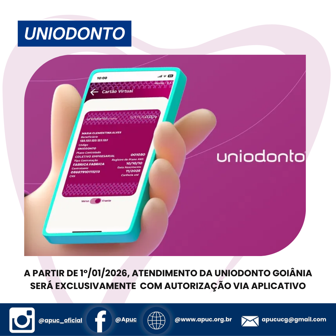 04.12.2025 A partir de 1 de janeiro atendimento uniodonto com autorizacao no APP